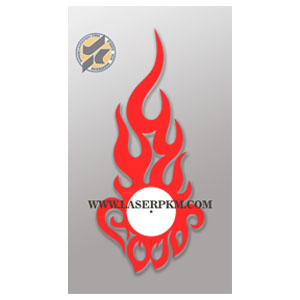 طرح لیزر ساعت طرح آتش